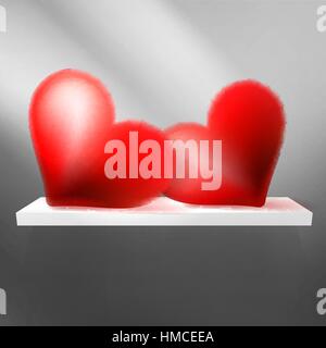Valentin`s Day Card With Hearts. + EPS10 vector file Stock Vector